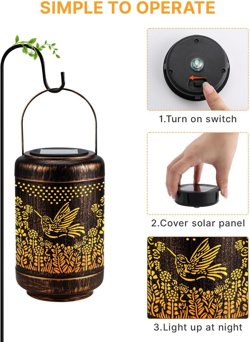 Calibron Best Friend Birthday Gifts for Women Solar Lanterns Outdoor Waterproof, Best Friend Gifts for Women Solar Lights Garden Decor, Hanging Light Yard Decoration Outdoor, Backyard, Patio, Porch - Image 4